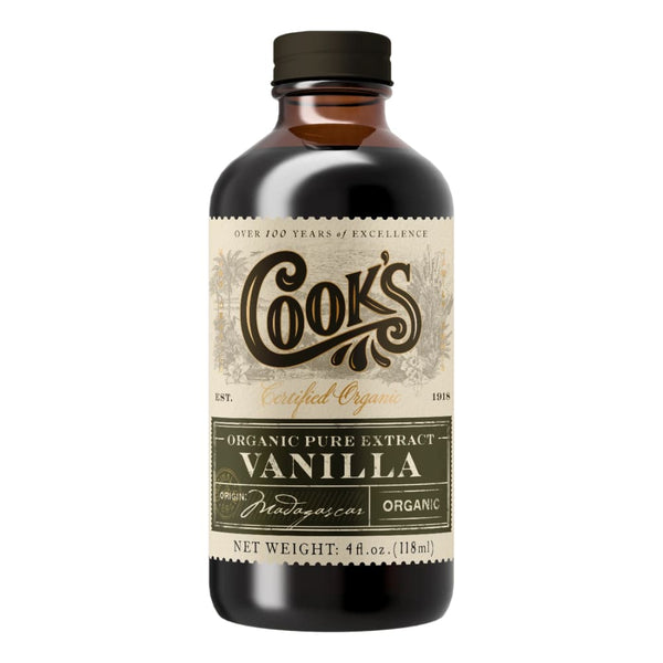 bottle of organic vanilla extract